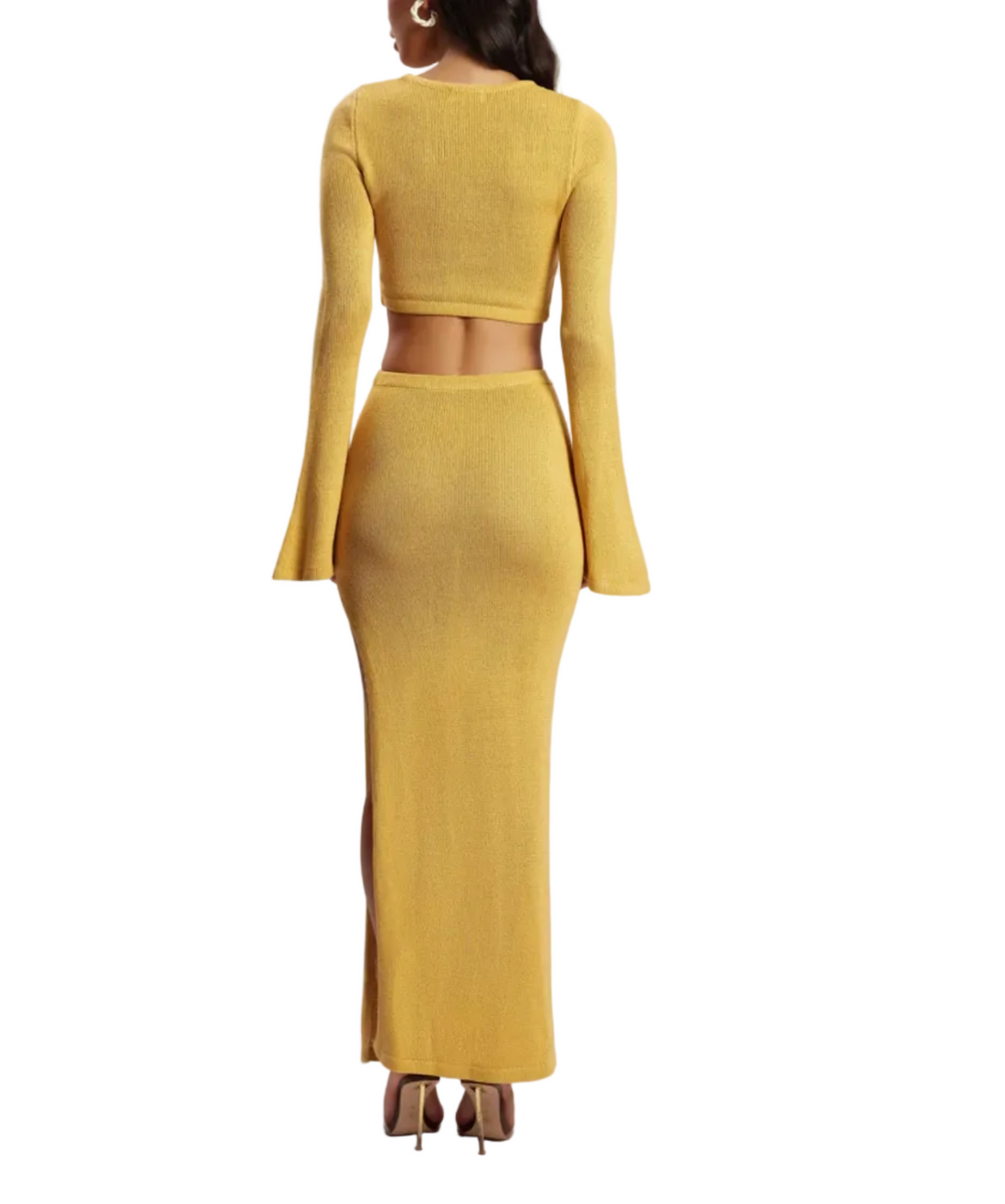 Meshki Anna Flare Sleeve Knit Dress - XXS