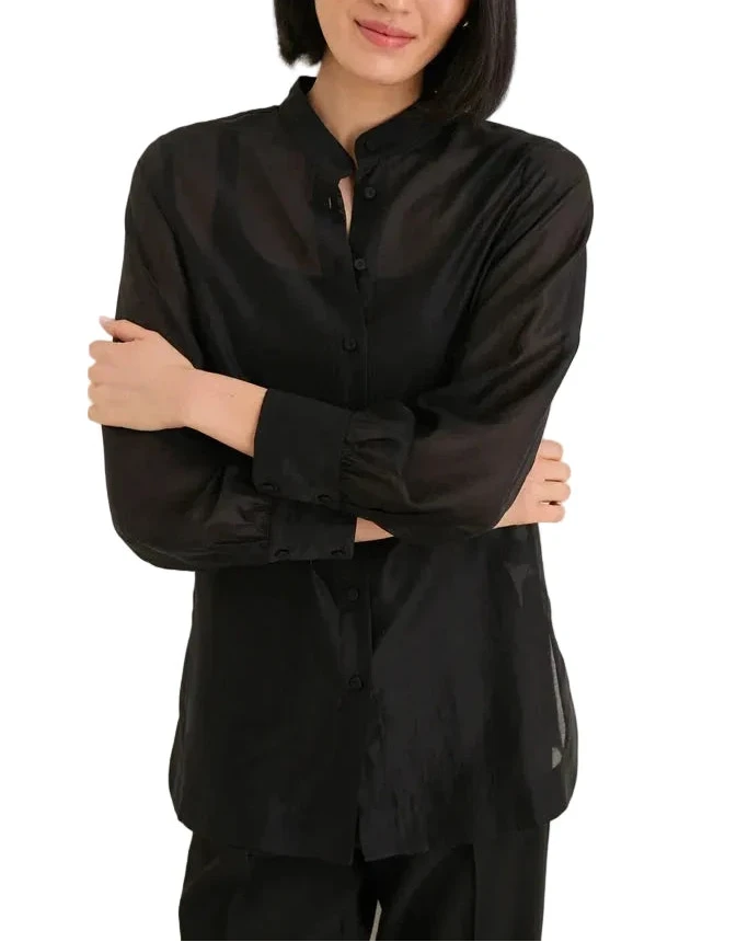 Tuckernuck Black Sheer Organza Camelot Tunic - XXS