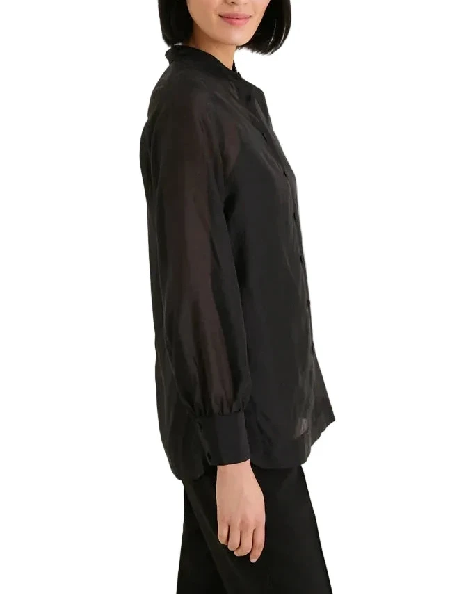 Tuckernuck Black Sheer Organza Camelot Tunic - XXS