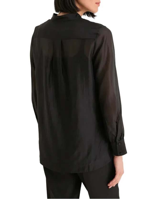 Tuckernuck Black Sheer Organza Camelot Tunic - XXS