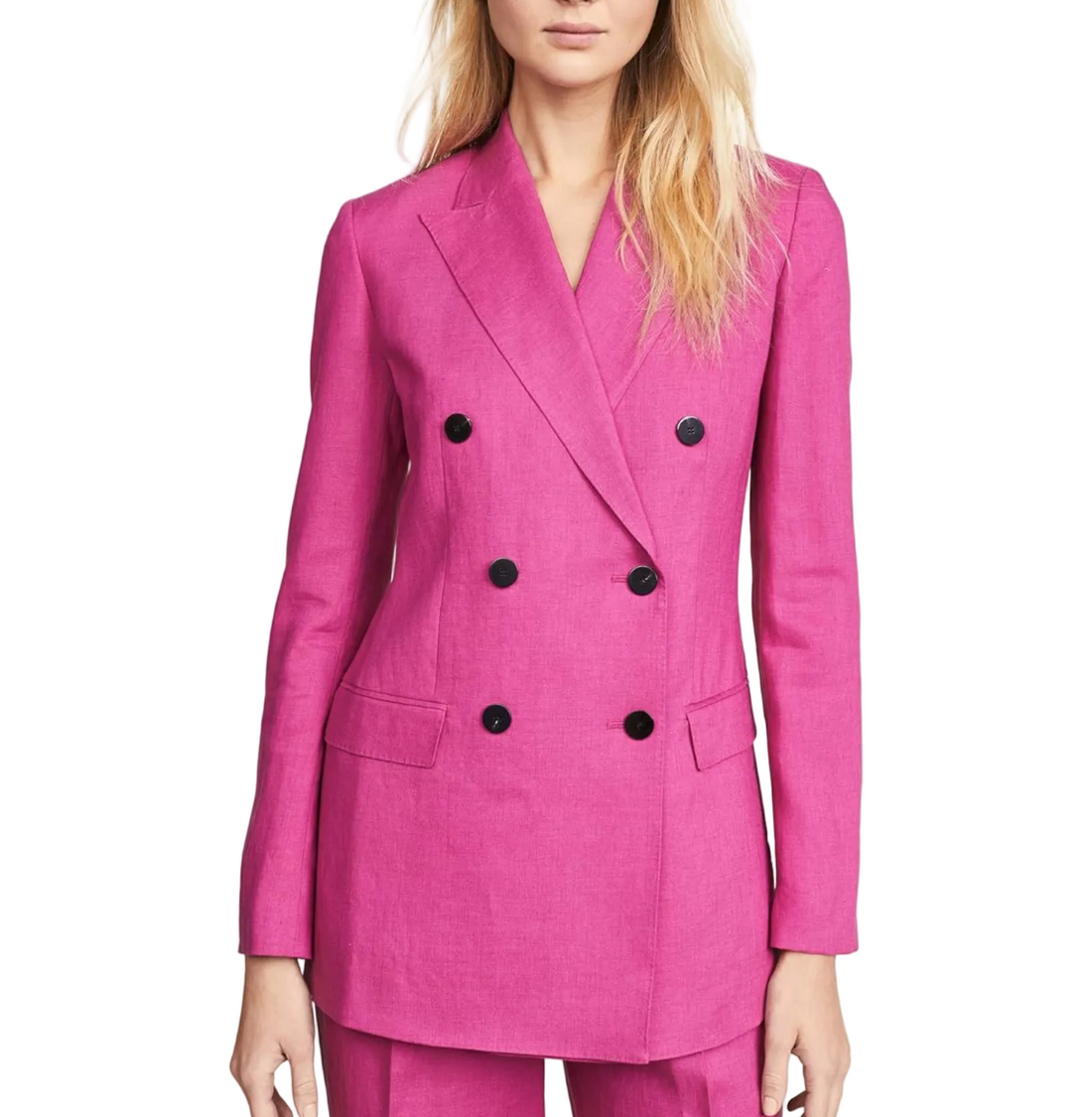 Theory Double Breasted Tailor Pure Linen Jacket - 0