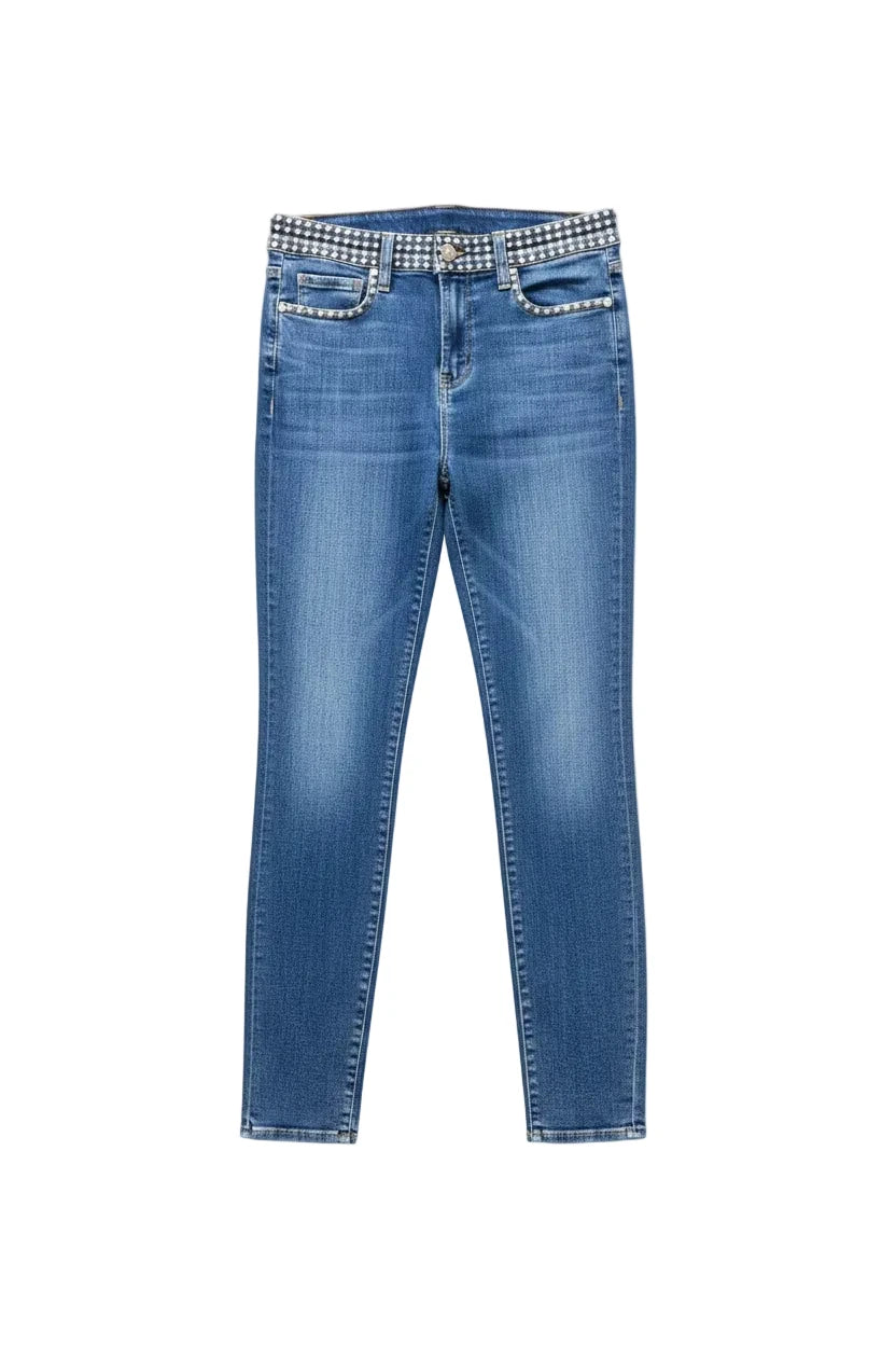 L’Agence Margot Blue Skinny Silver Studded - 28
