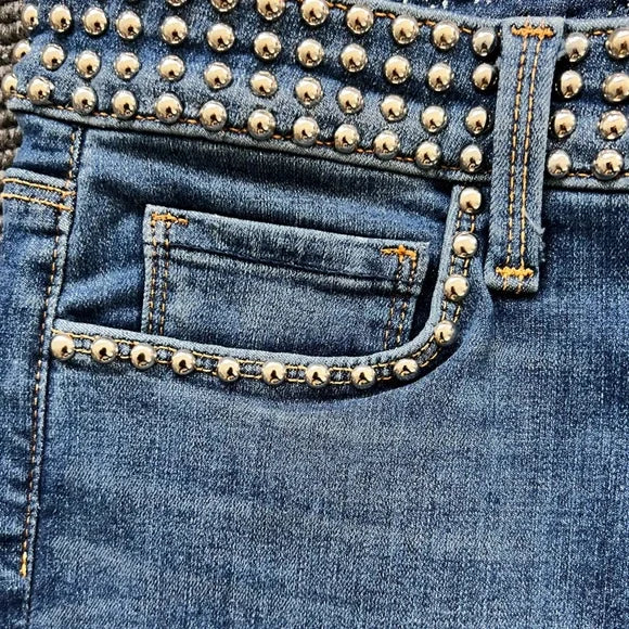 L’Agence Margot Blue Skinny Silver Studded - 28