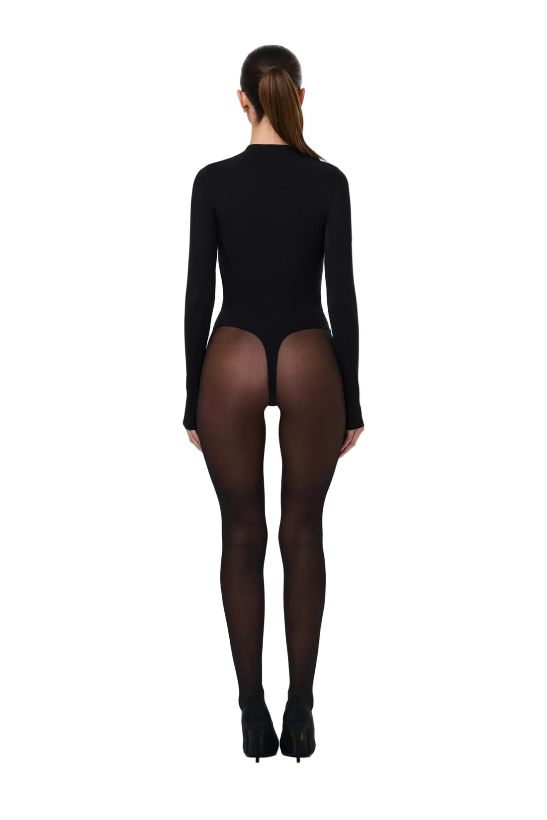 Naked Wardrobe Basic Mock Neck Bodysuit - XS