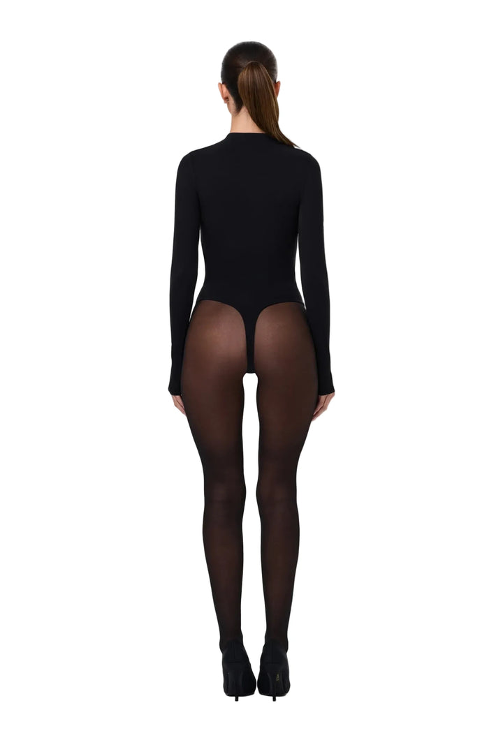 Naked Wardrobe Basic Mock Neck Bodysuit - XS