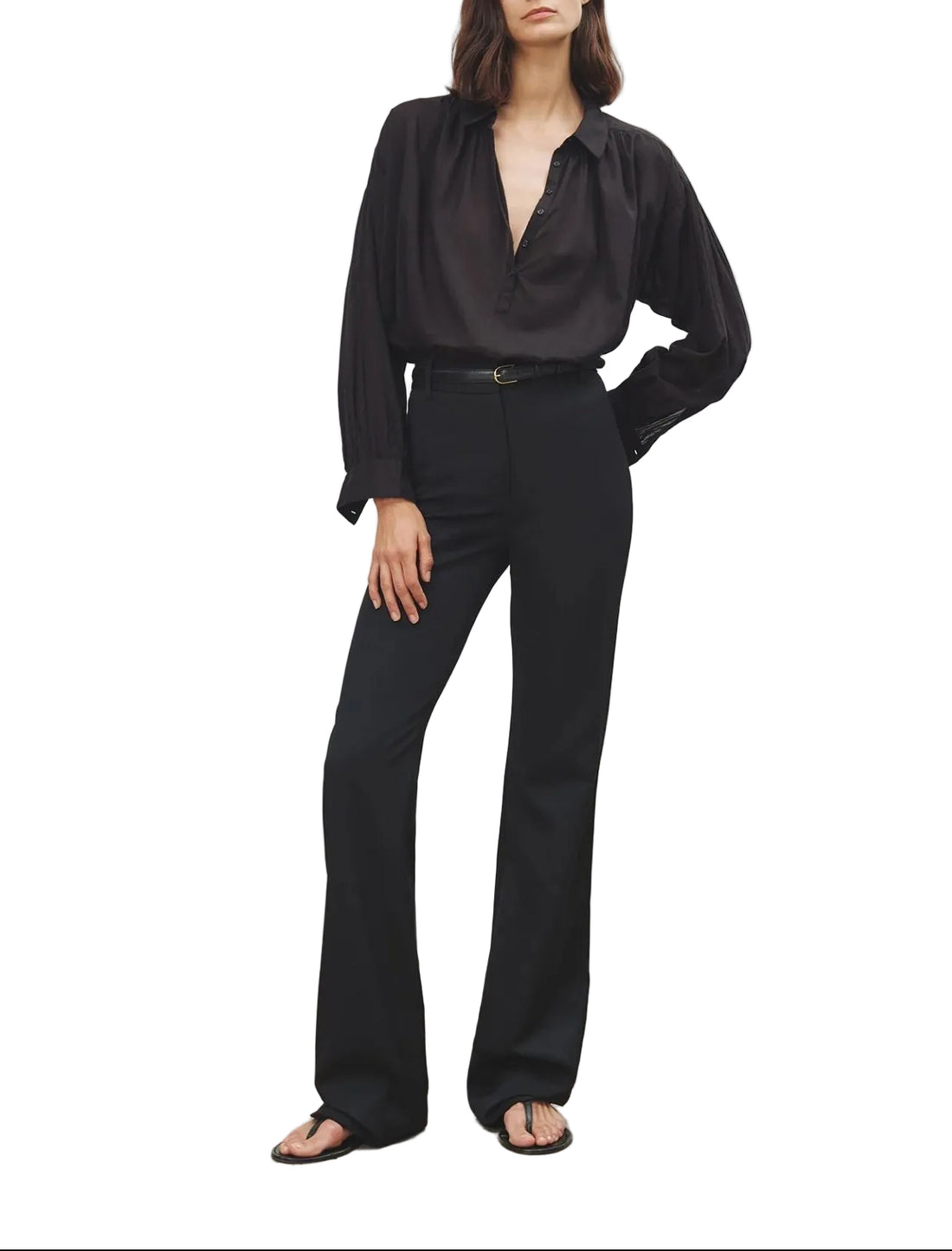 Nili Lotan Cotton Voile Blouse Miles - XS