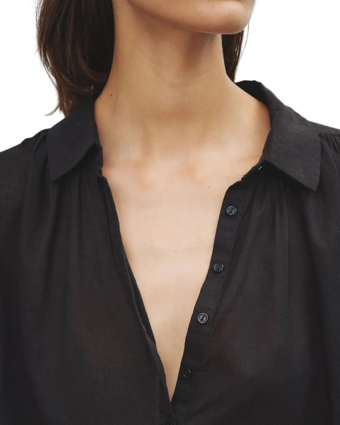 Nili Lotan Cotton Voile Blouse Miles - XS