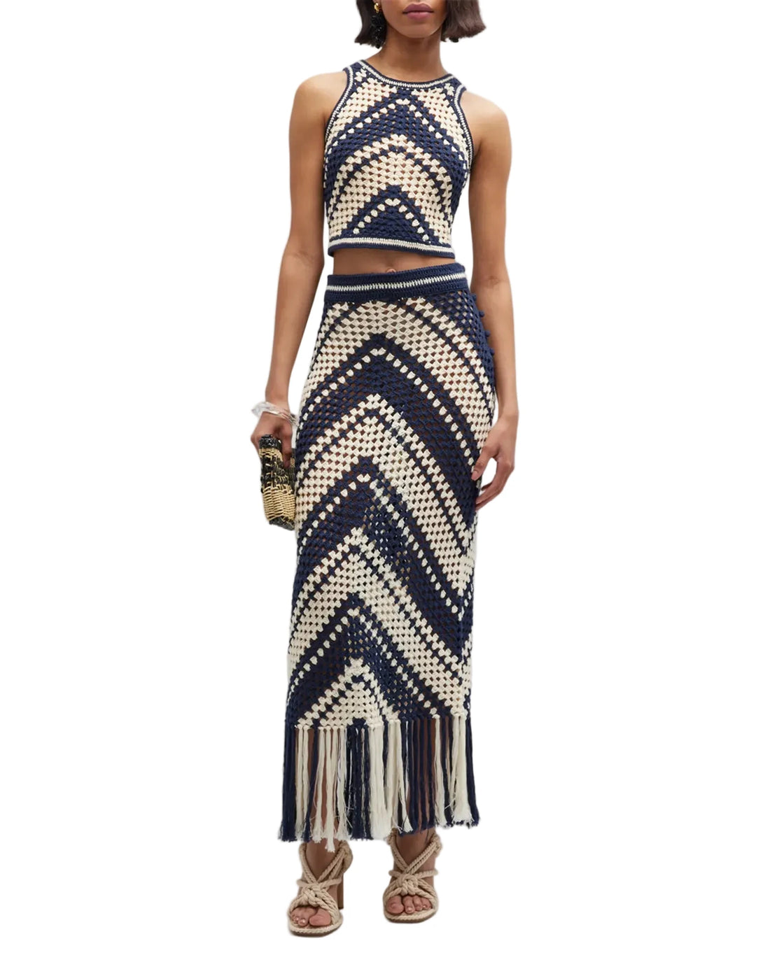 Zimmermann Chintz Hand Crochet Tank Top - 0