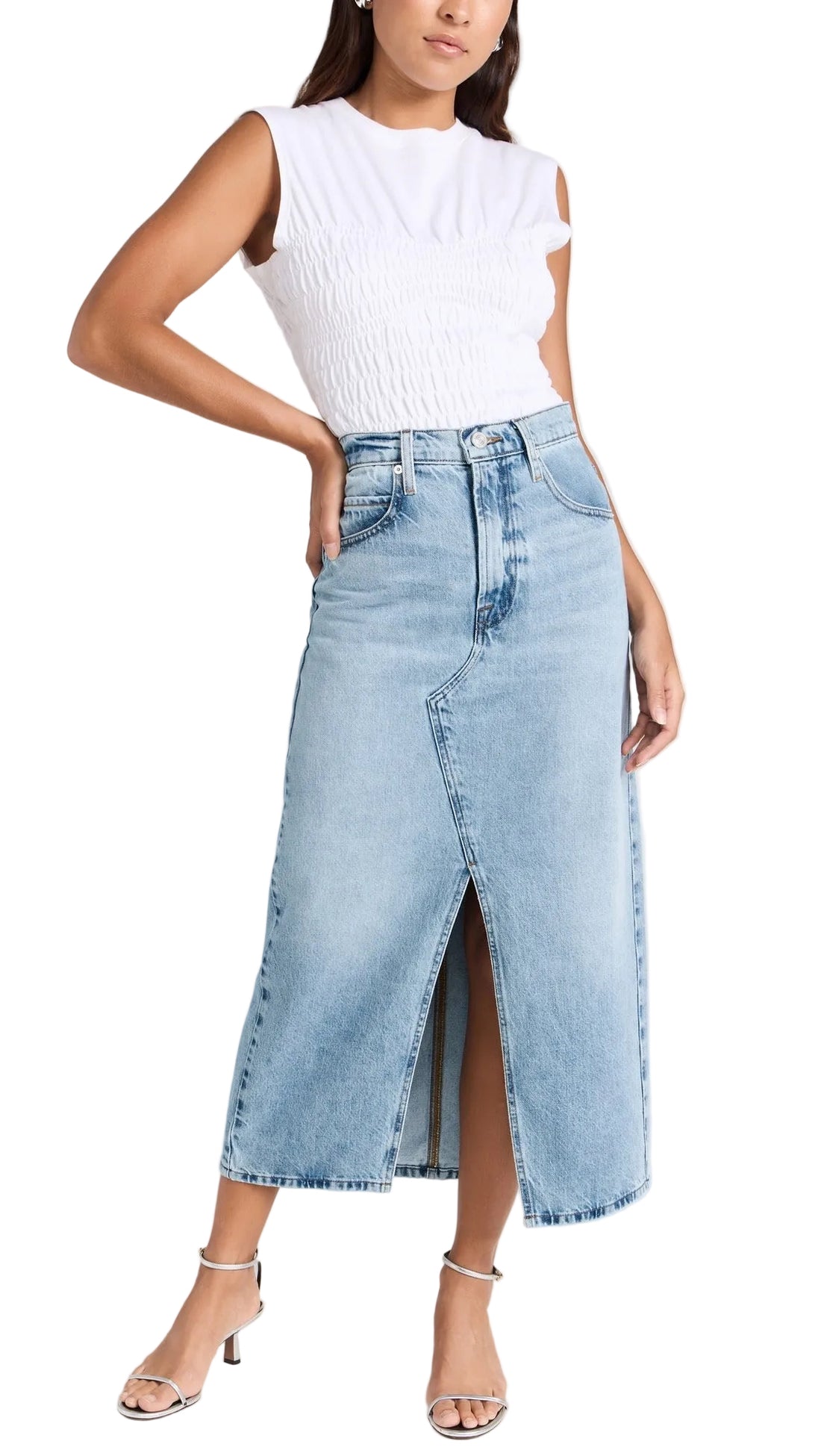 Frame The Midaxi Skirt Angled Seam - 30
