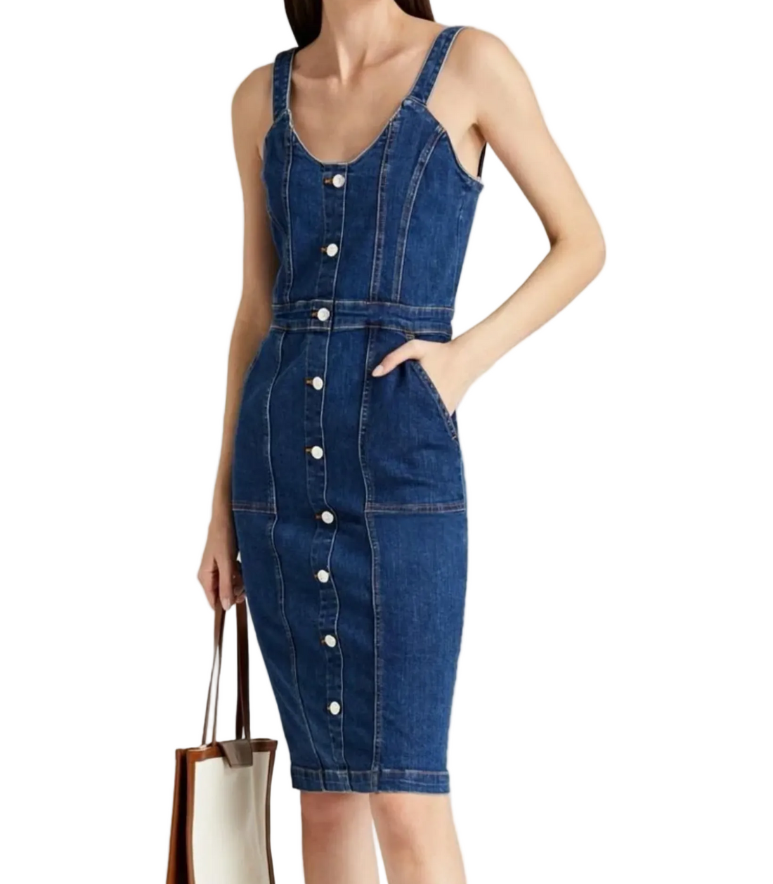 Veronica Beard Leone Denim Dress - 8