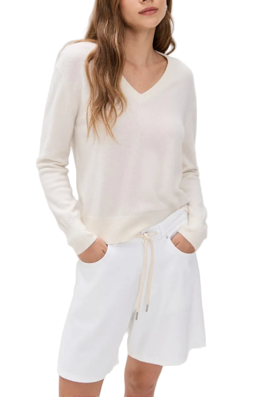 White+Warren Cashmere V Neck - M