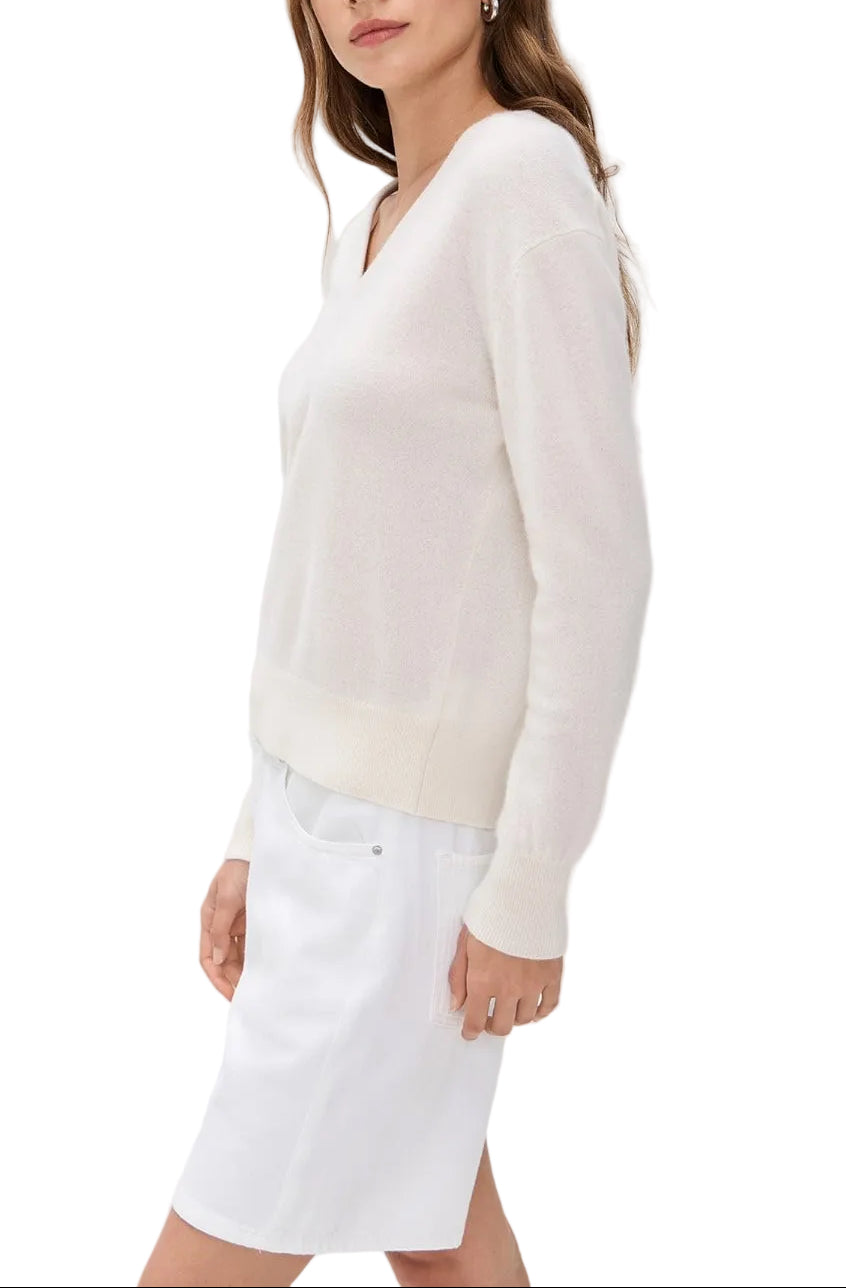 White+Warren Cashmere V Neck - M