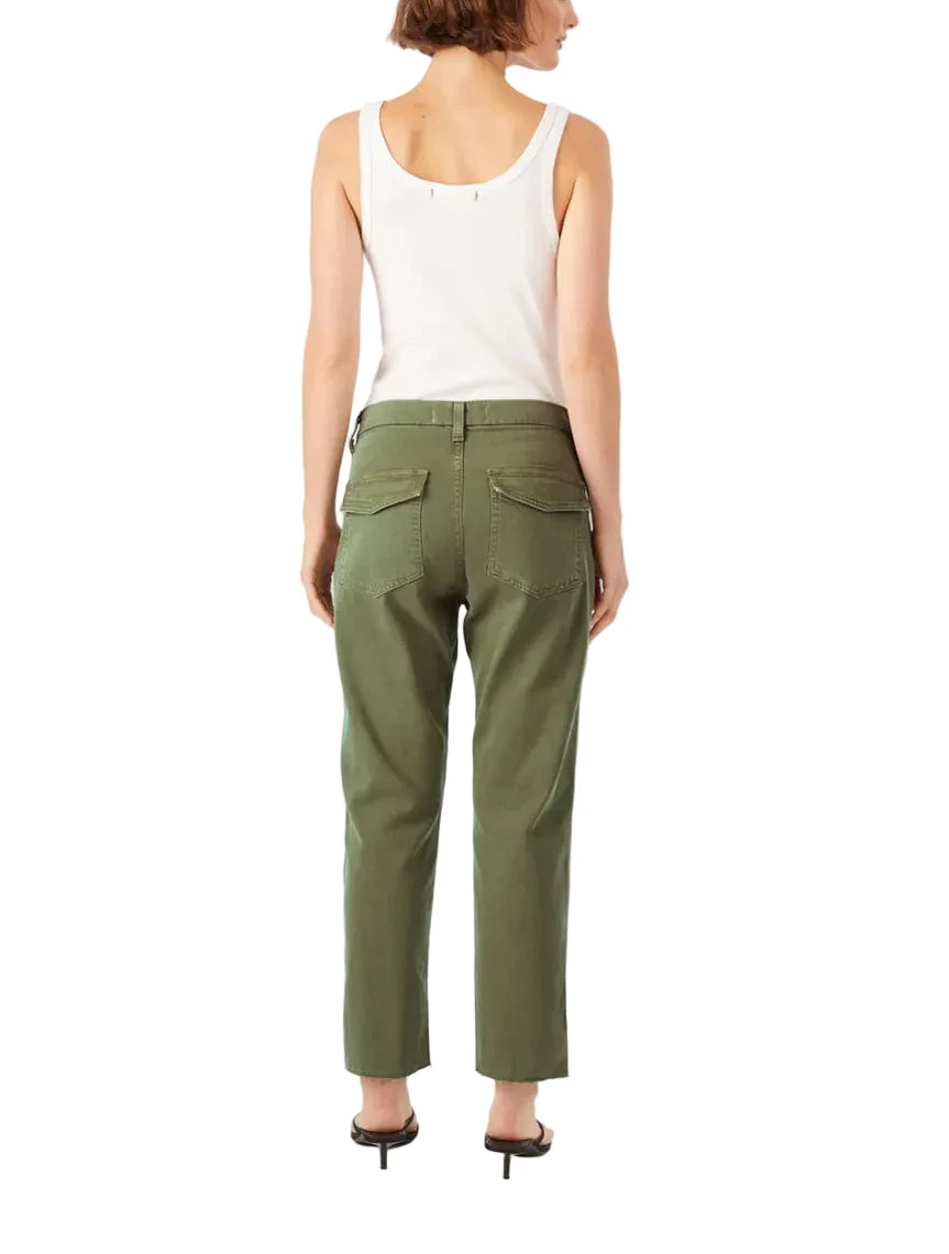 AMO Tea Leaf Green Easy Army Cropped Trouser - 26