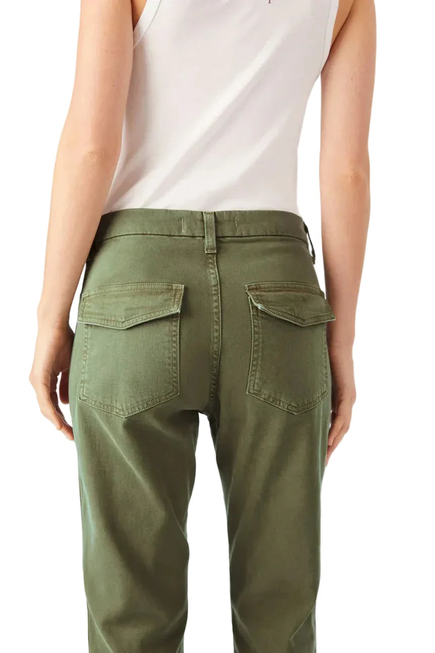 AMO Tea Leaf Green Easy Army Cropped Trouser - 26