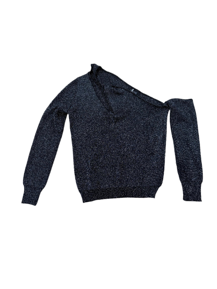 Cushine Long Sleeve Knit Top with Twist Detail- XS
