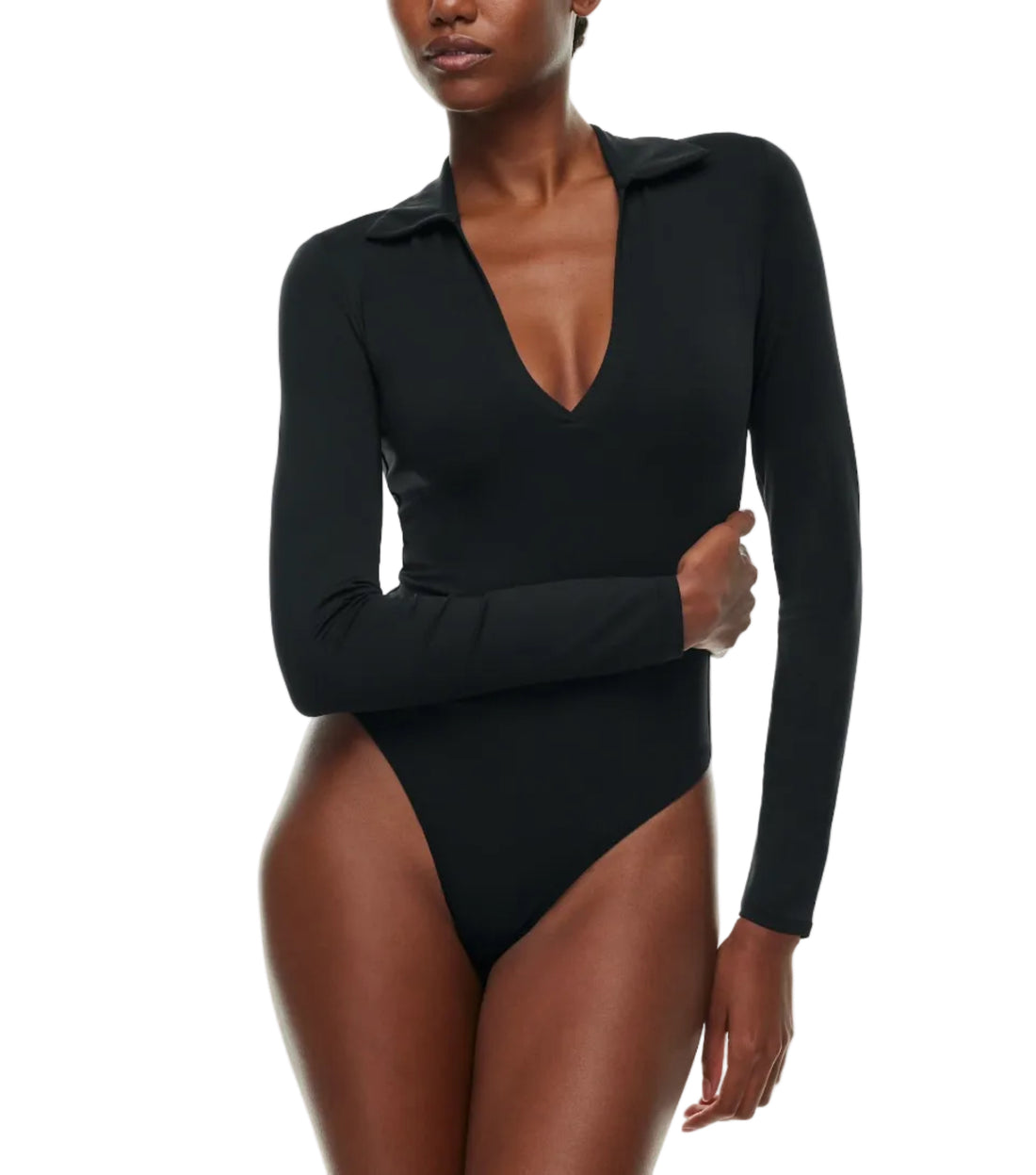 Babaton Contour Polo Longsleeve Bodysuit - S