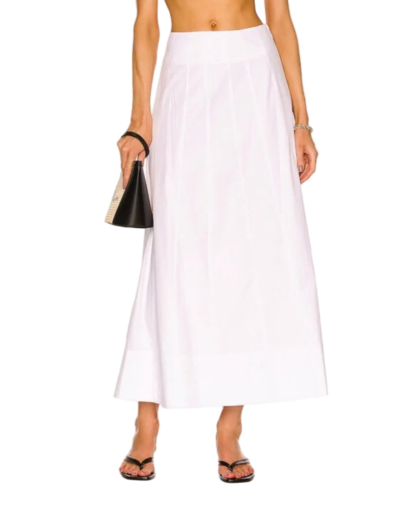 Staud Wells Cotton Poepline Skirt - 10