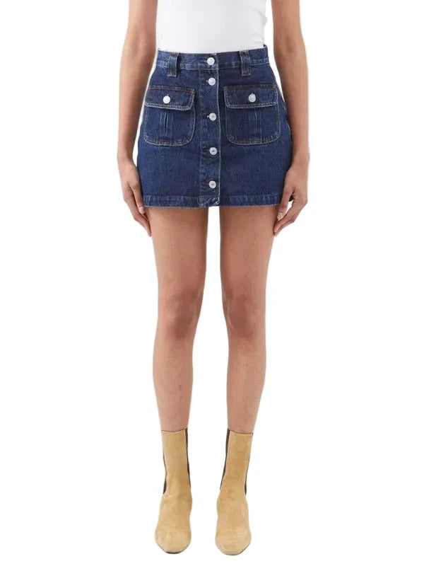 Re/Done 70s Denim Mini Skirt - L