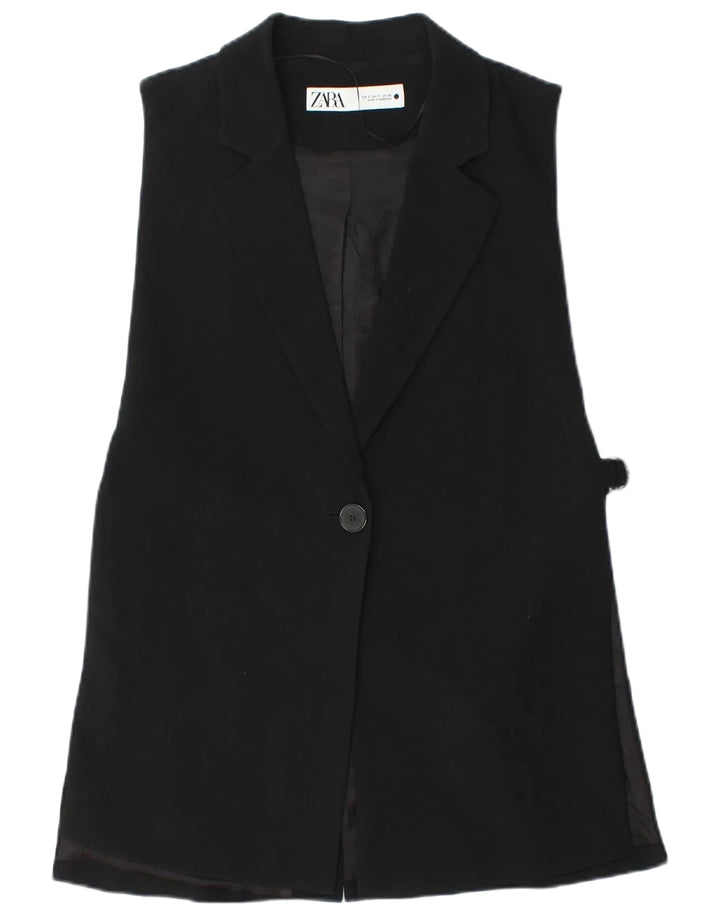 Zara Black Sleeveless Blazer - M