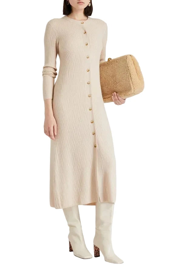 Loulou Studio Sobral Ribbed Wool And Cashmere-Blend Midi Dress - XS