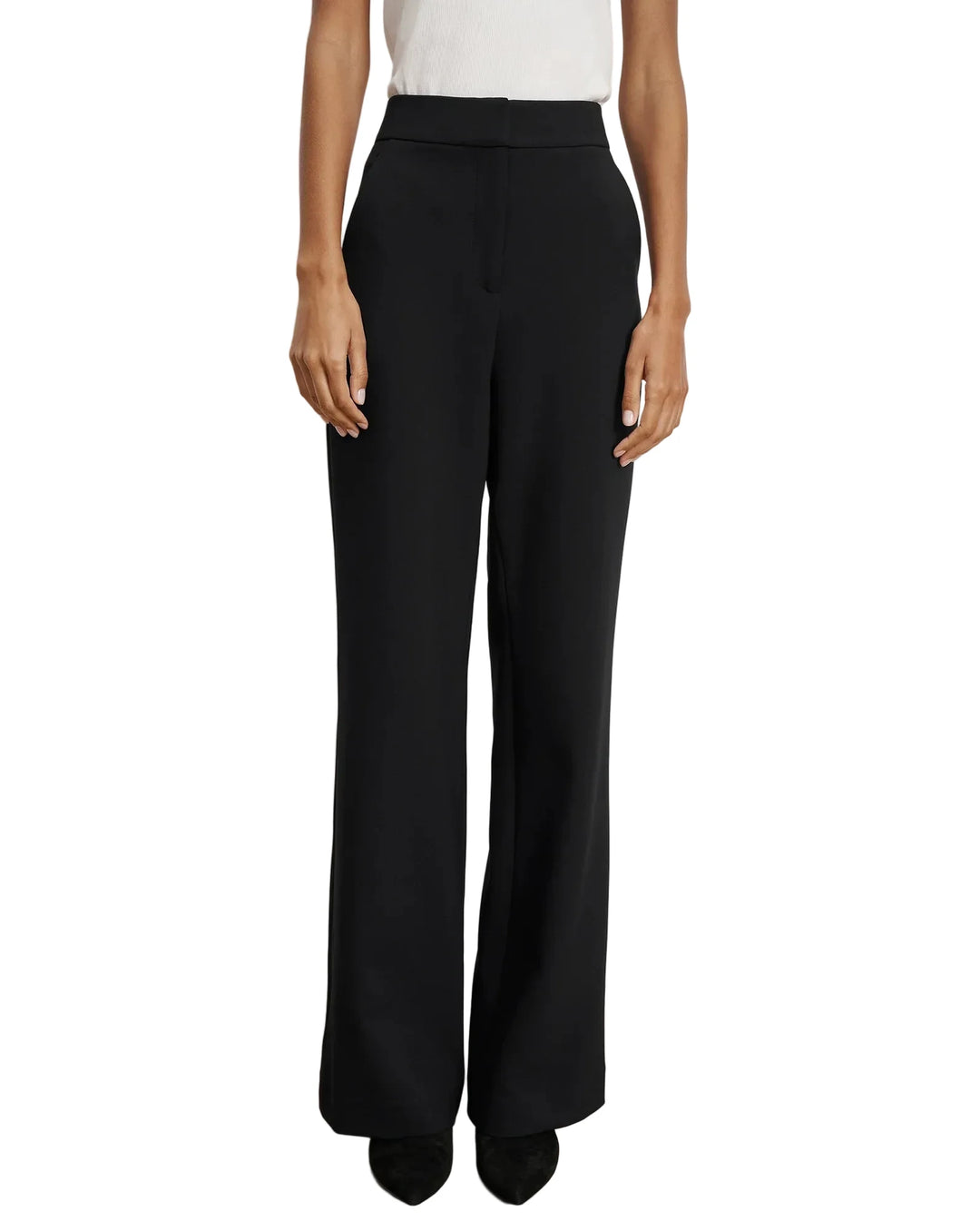 Veronica Beard Tonelli Pant Black High-Rise Trouser - 0