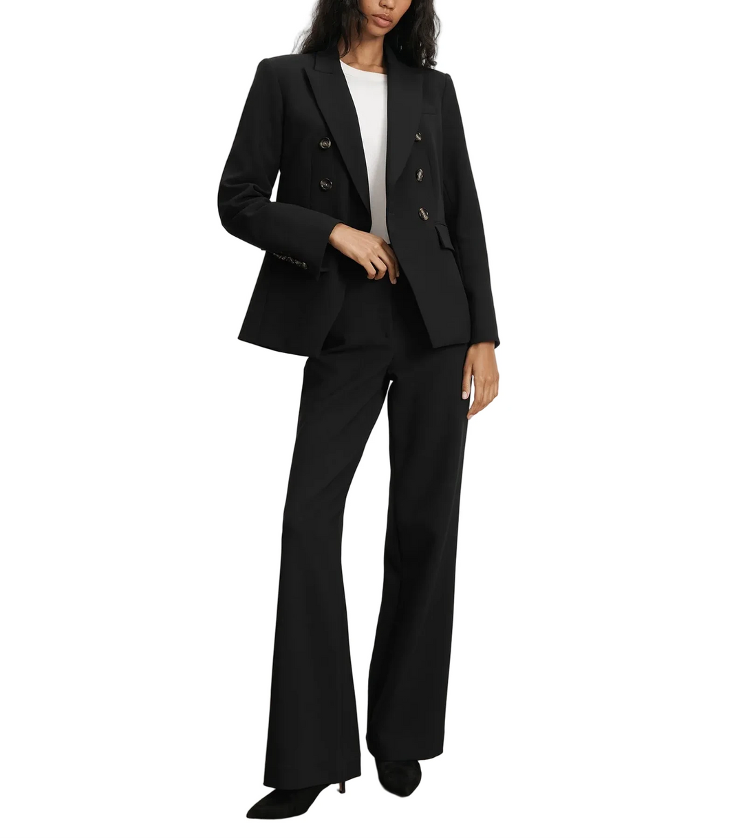 Veronica Beard Tonelli Pant Black High-Rise Trouser - 0