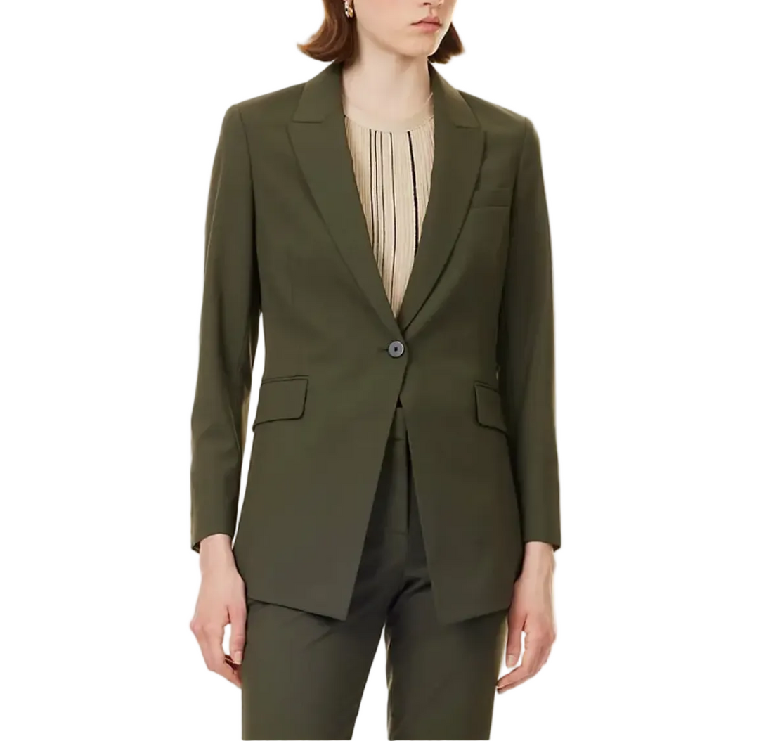 Theory Trace Boxy-Fit Wool-Blend Blazer - 4