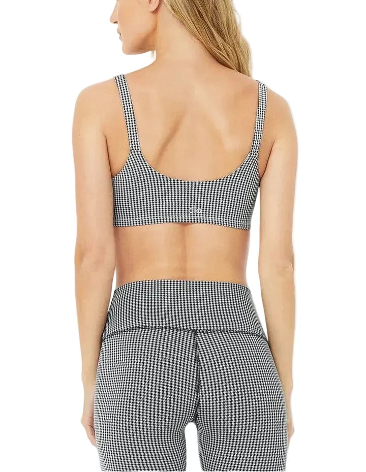 Alo Airtech Micro Houndstooth Bra - M