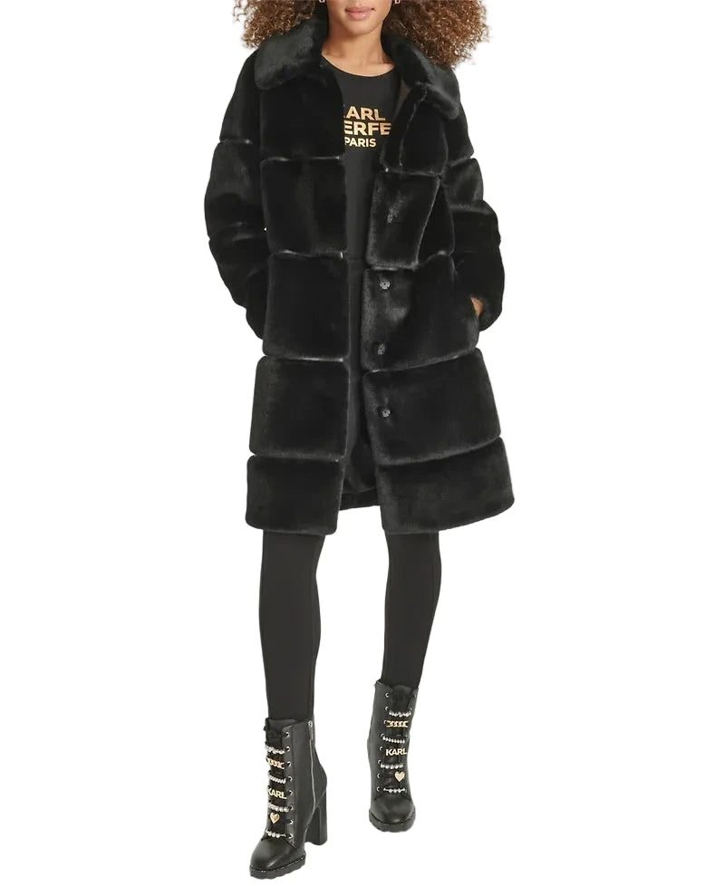 Karl Lagerfeld Paris Shearling & Teddy Fleece - M