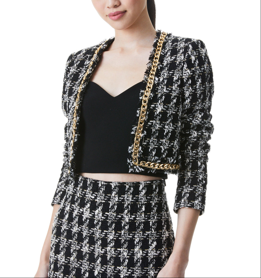 Alice+Olivia Zeta Chain Trim Jacket - 2