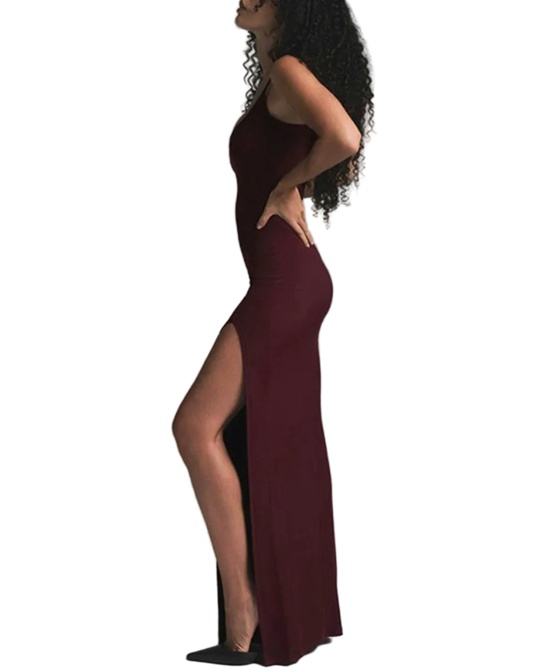Skims Soft Lounge Cami Plunge Long Dress - S