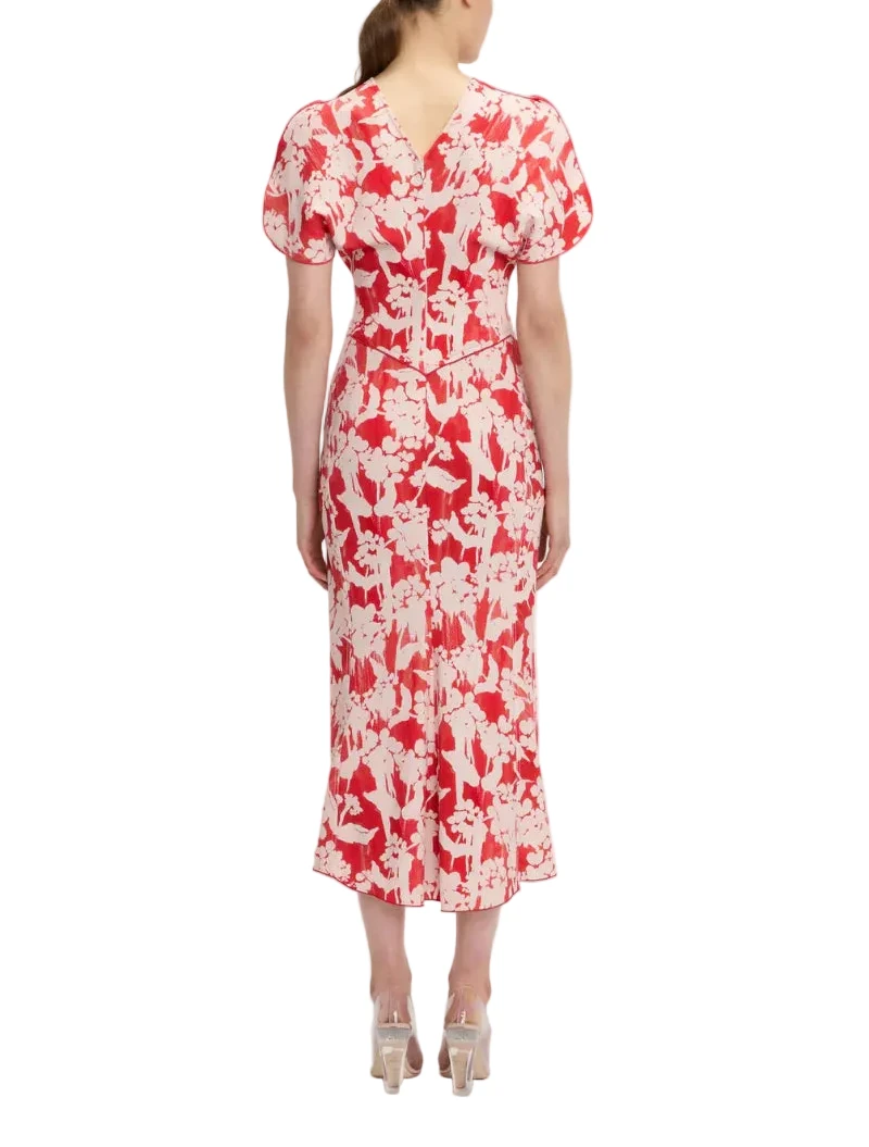 Victoria Beckham Gathered Waist Midi Dress - 0