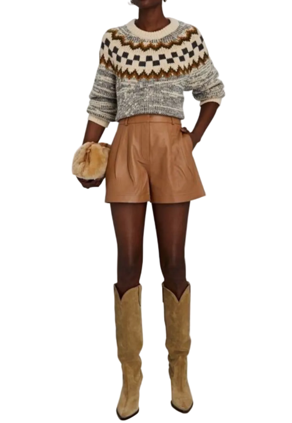 Frame Pleated Leather Shorts - 23