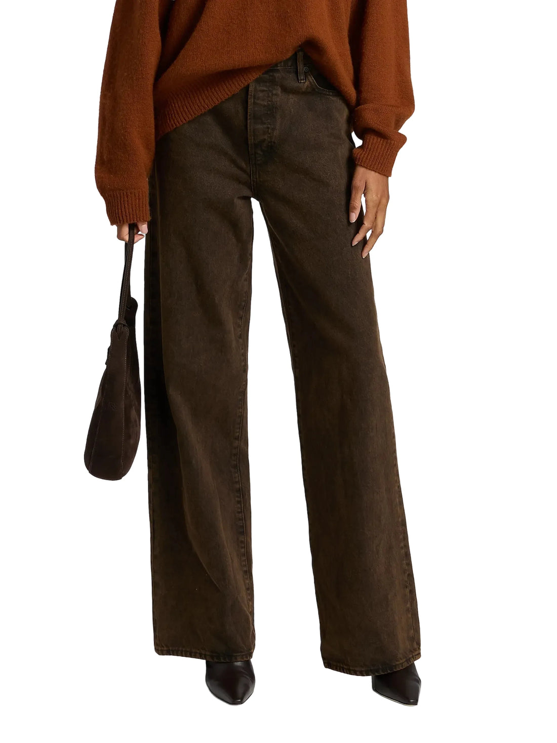 Frame The Collegiate High-Rise Wide-Leg Jeans - 23