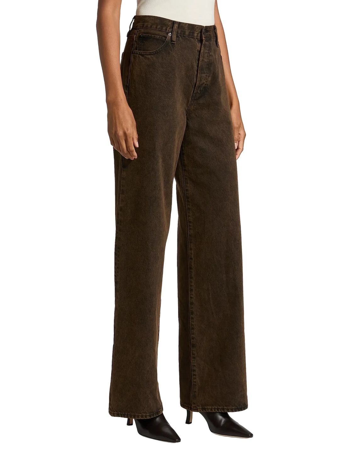 Frame The Collegiate High-Rise Wide-Leg Jeans - 23