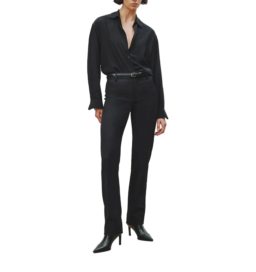Nili Lotan Evan Straight Leg Wool Trousers - 0