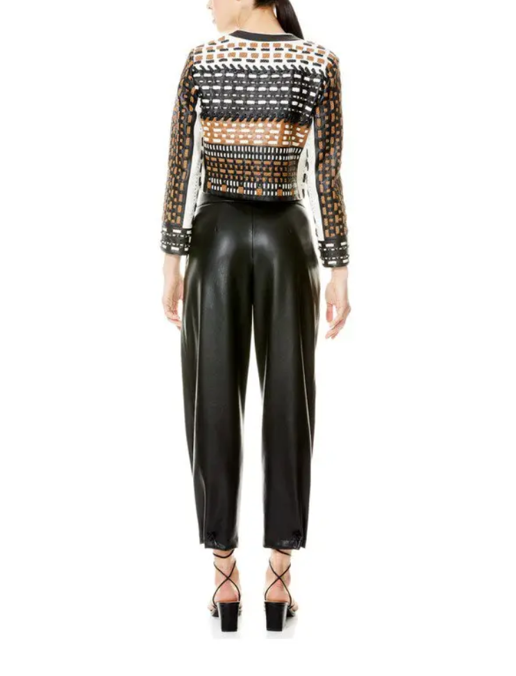 Alice+Olivia Chaya Studded Leather Jacket - XP