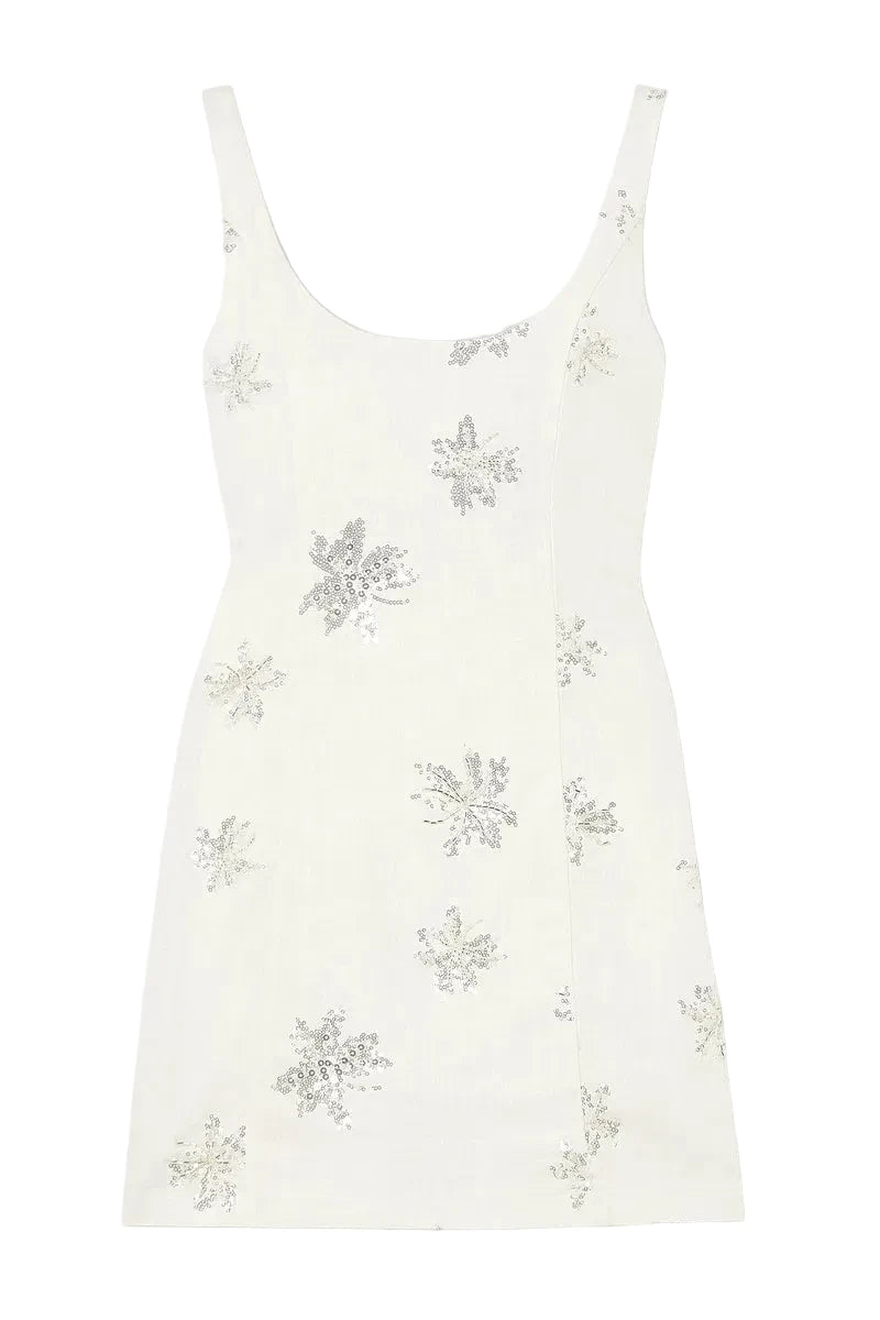 Waimari Amelia Embellished Gauze Mini Dress - XS