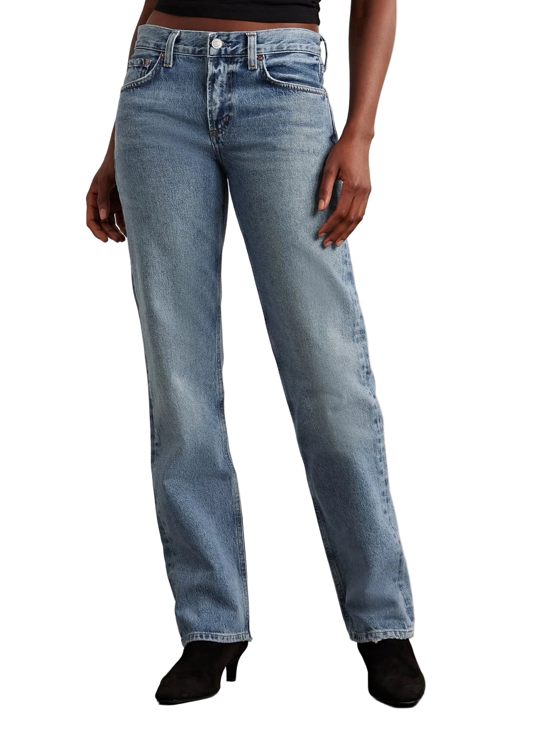 Agolde Low-Rise Slim-Leg Jeans - 24