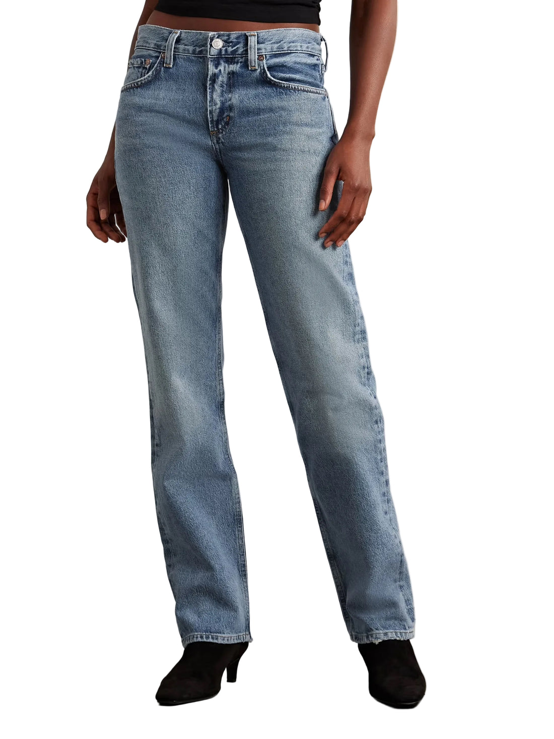 Agolde Low-Rise Slim-Leg Jeans - 24