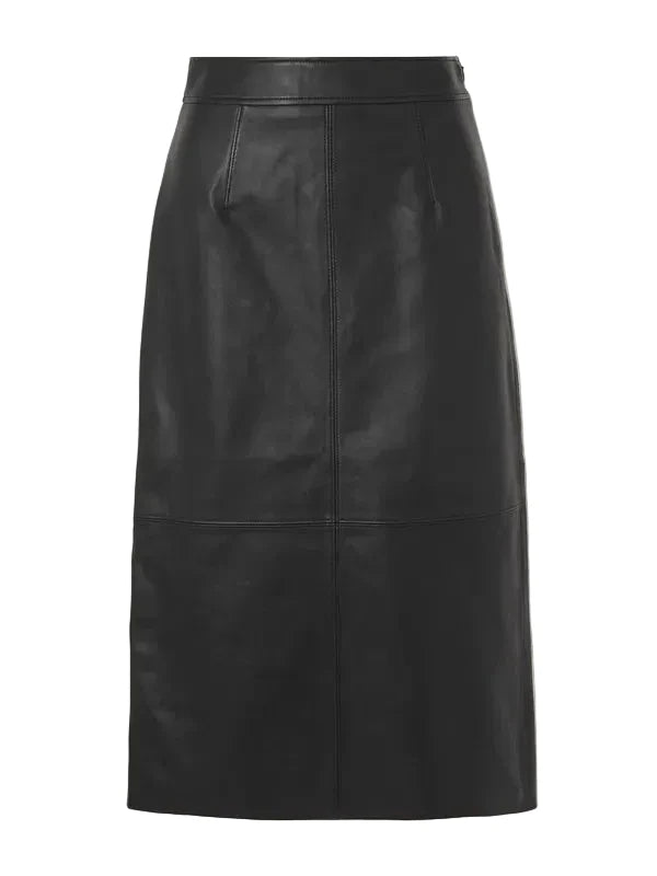 The Frankie Shop Heather Paneled Leather Pencil Skirt - L