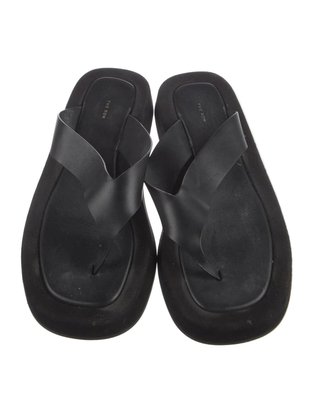 The Row Ginza Leather Flip Flops - 38