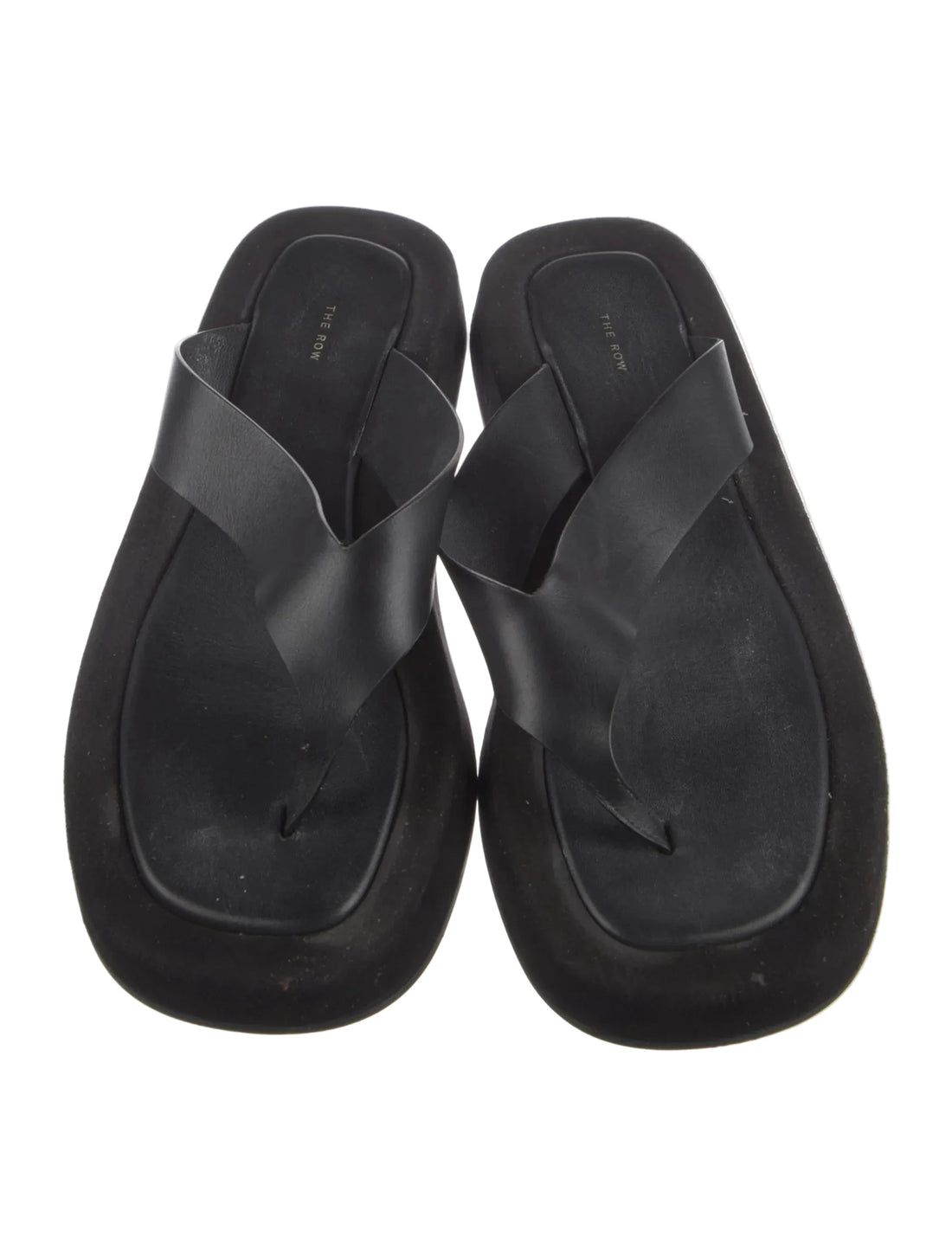 The Row Ginza Leather Flip Flops - 38