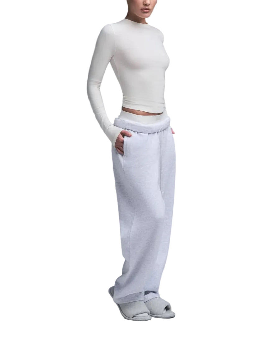 Skims Cotton Jersey Long Sleeve T-shirt - XS