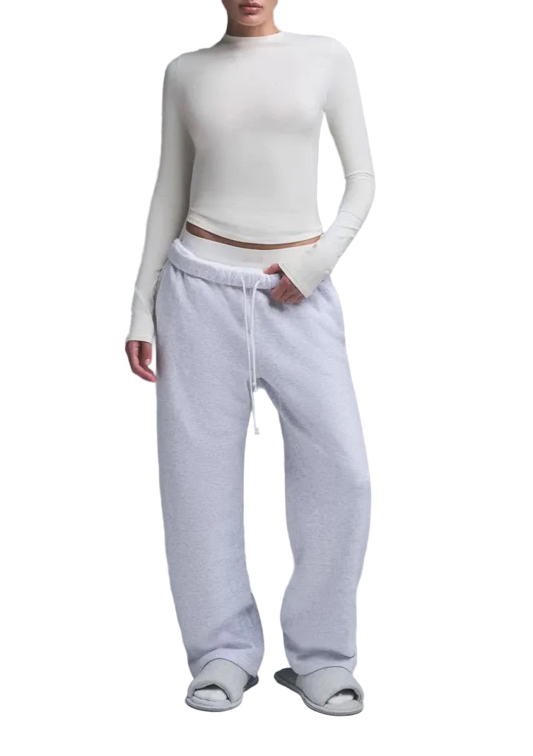 Skims Cotton Jersey Long Sleeve T-shirt - XS