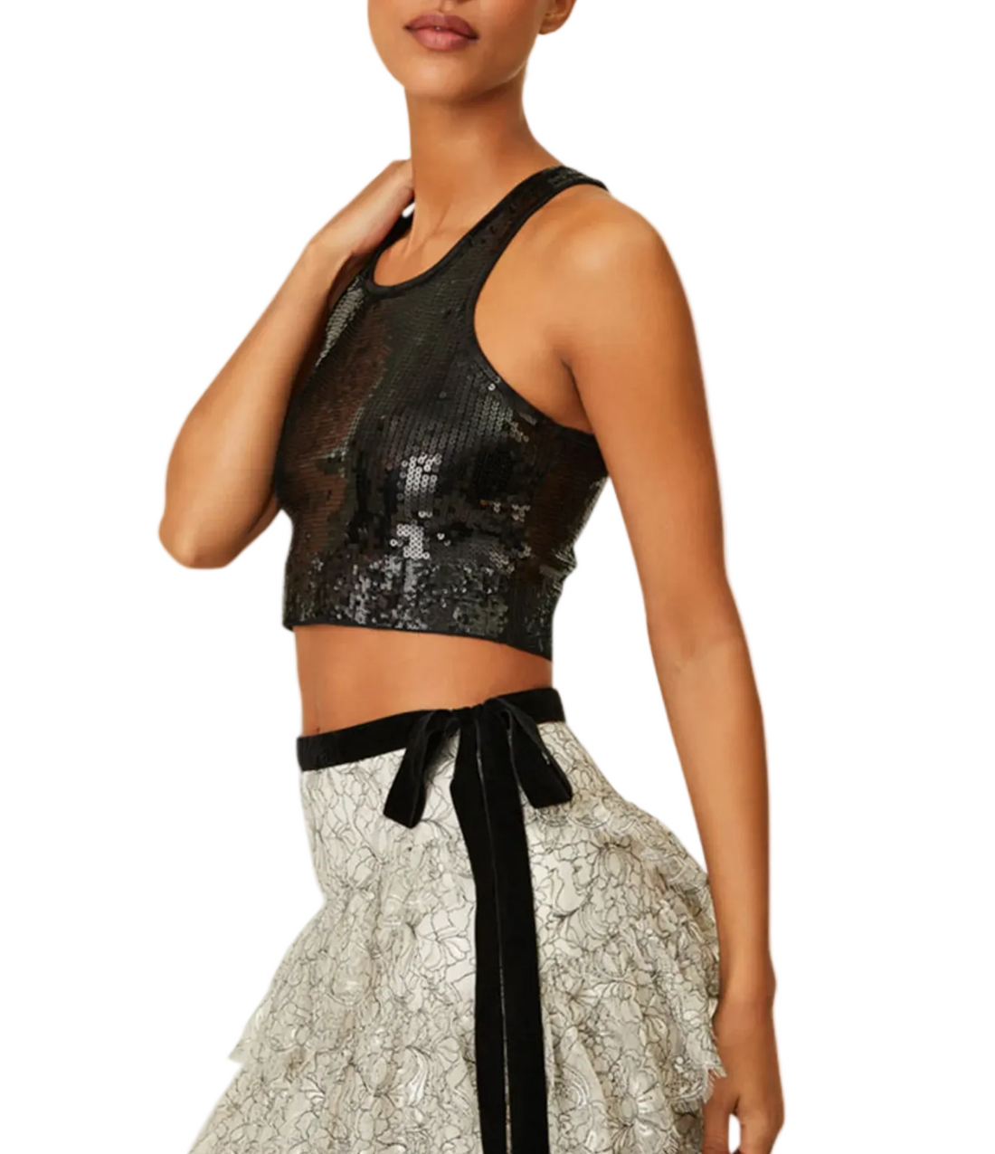 LoveShackFancy Malla Crop Tank - XS
