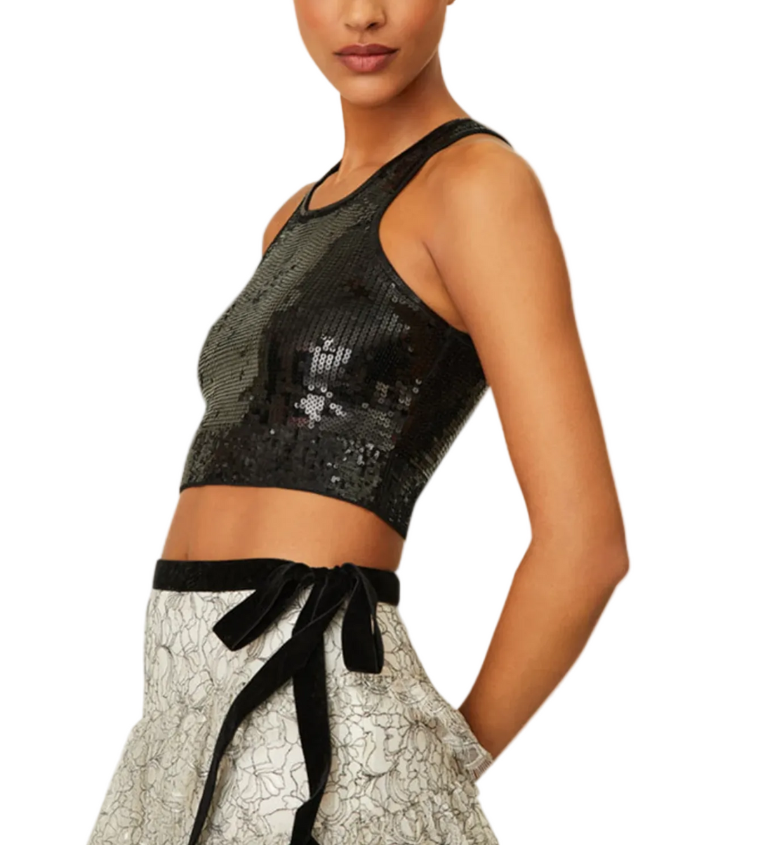 LoveShackFancy Malla Crop Tank - XS