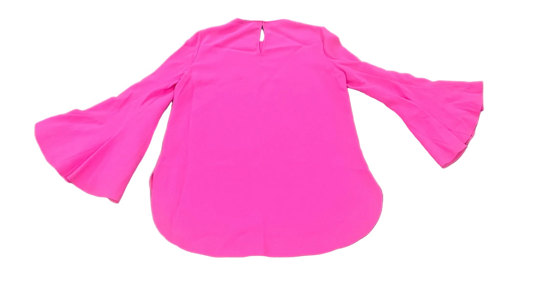OSCAR DE LA RENTA Top Pink Long Sleeve- S/M