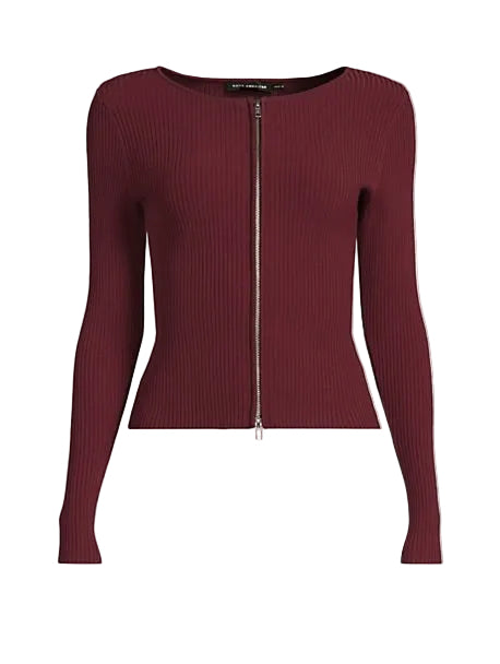 Good American Virgo Rib-Knit Cardigan - S