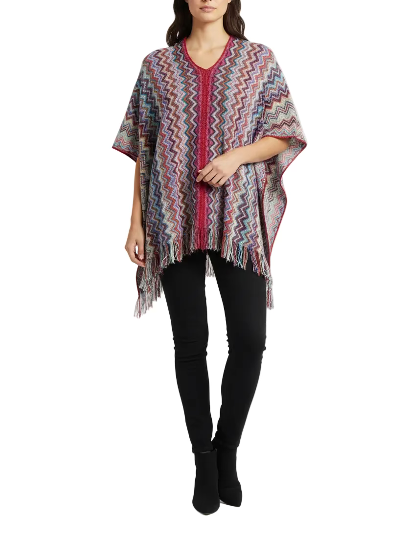 Missoni Women's Batwing Sleeve Zigzag Cover-up Top- S/M
